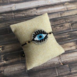 Round Evil Eye Beaded Bracelet - BARUCH Style