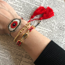 Evil Eye Double Beaded Tassel Bracelet - BARUCH Style